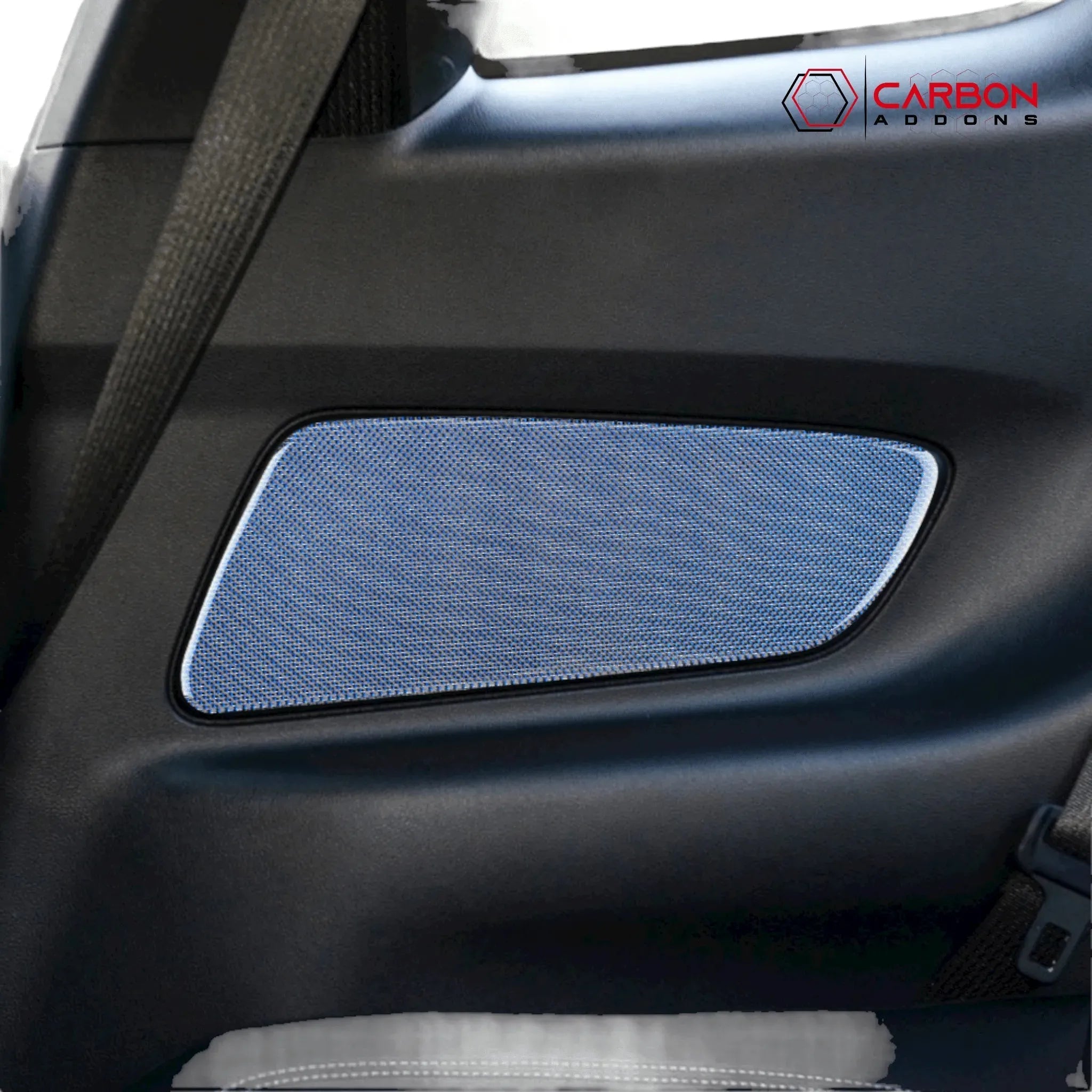 Reflective Carbon Fiber Front/Rear Door Panel Overlay for Ford Mustang 2015-2023 - carbonaddons Carbon Fiber Parts, Accessories, Upgrades, Mods