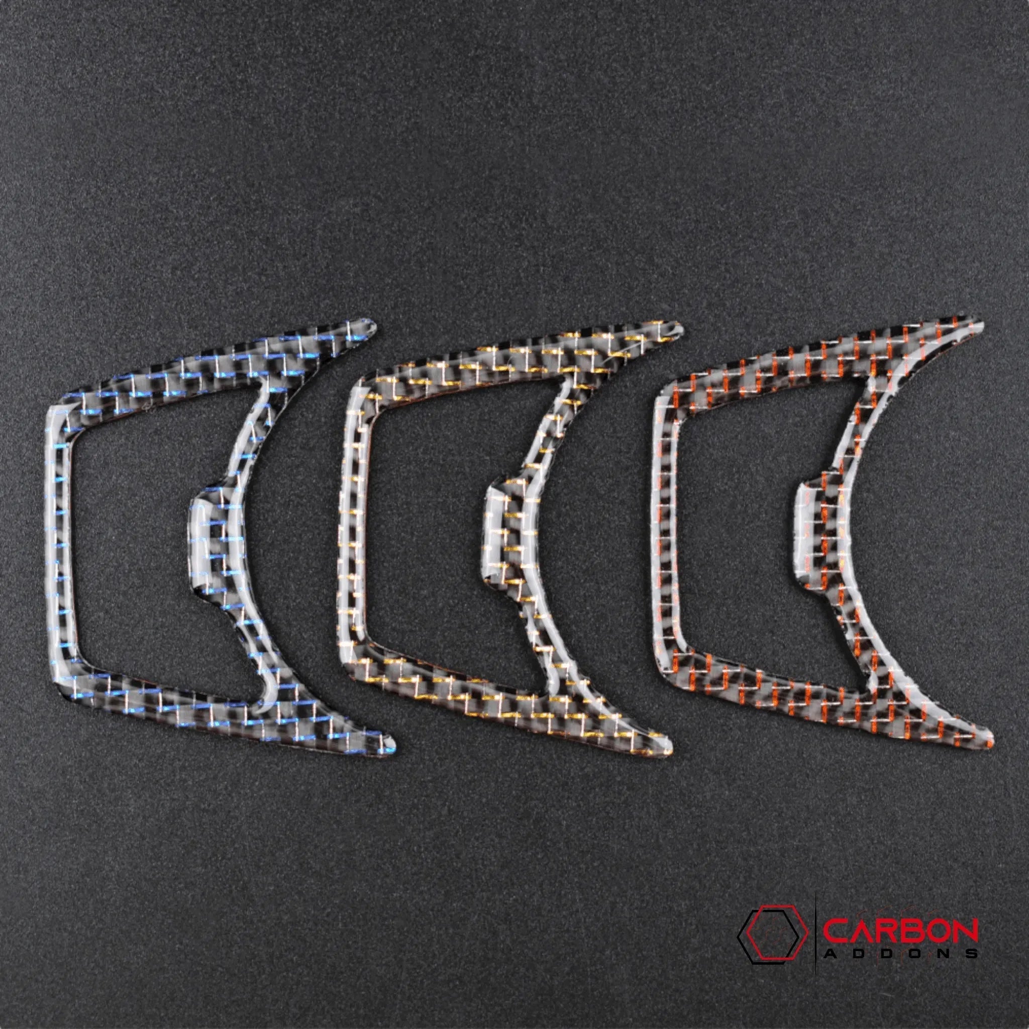 Reflective Carbon Fiber Headlight Switch Trim Overlay For Ford Mustang 2015-2023 - carbonaddons Carbon Fiber Parts, Accessories, Upgrades, Mods