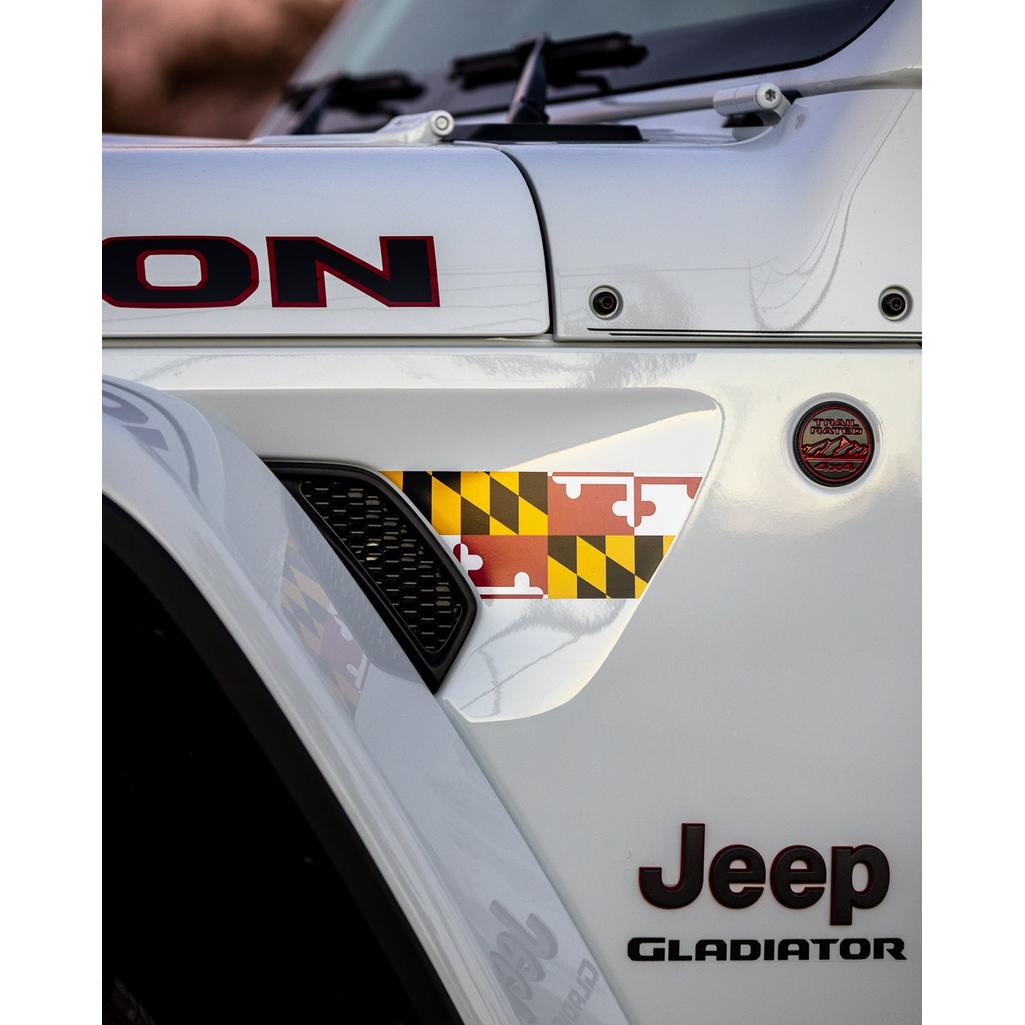 State Flag Fender Vent Premium Wrap Decal for Wrangler and Gladiator - AdventureLifeDecals