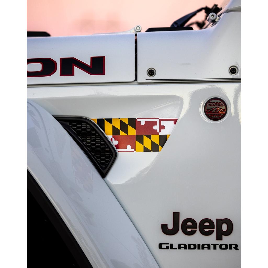 State Flag Fender Vent Premium Wrap Decal for Wrangler and Gladiator - AdventureLifeDecals