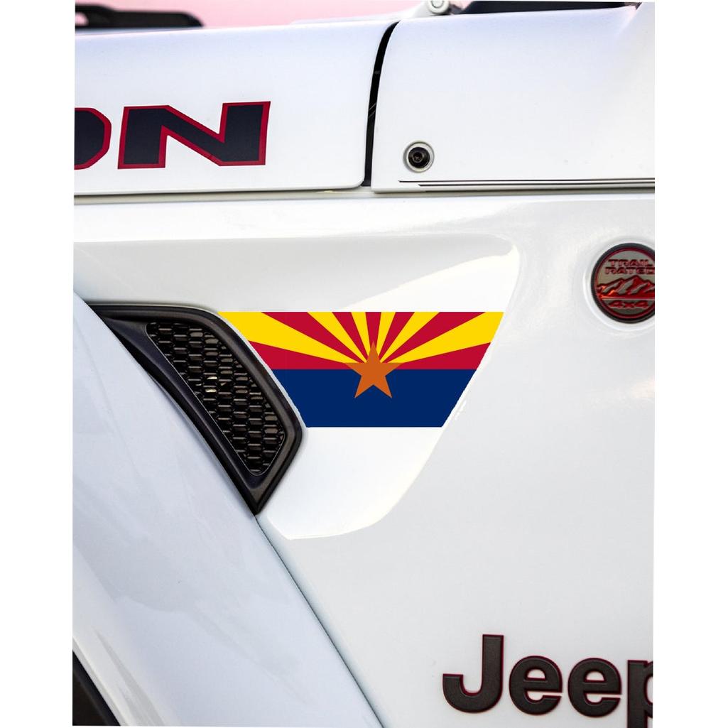 State Flag Fender Vent Premium Wrap Decal for Wrangler and Gladiator - AdventureLifeDecals