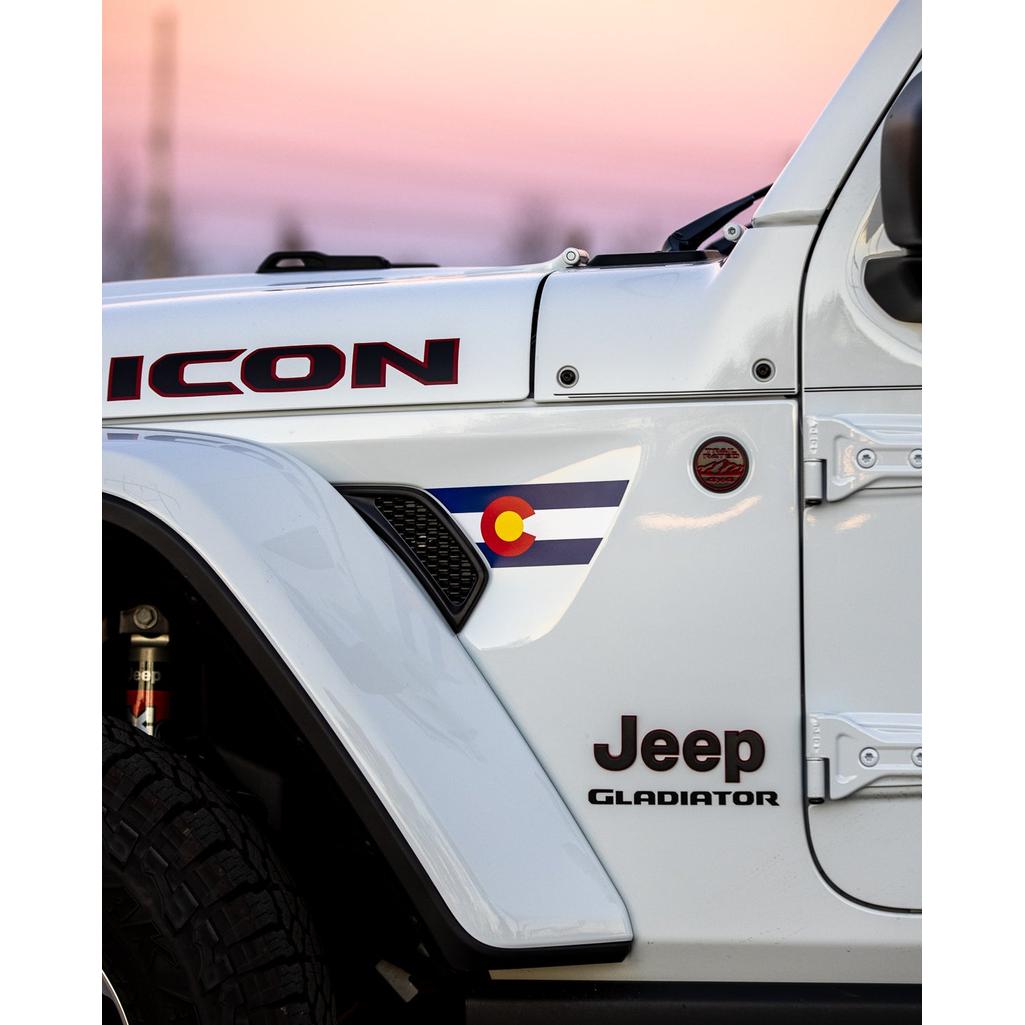 State Flag Fender Vent Premium Wrap Decal for Wrangler and Gladiator - AdventureLifeDecals