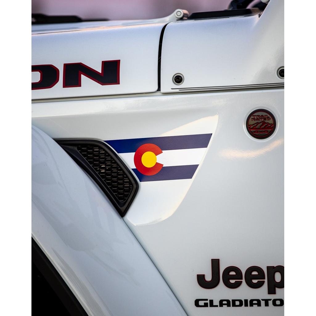 State Flag Fender Vent Premium Wrap Decal for Wrangler and Gladiator - AdventureLifeDecals