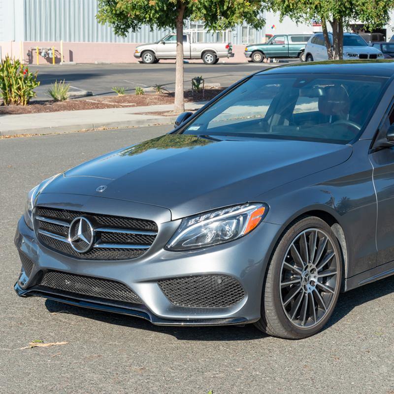 2015-18 Mercedes-Benz C-Class W205 AMG Carbon Fiber Front Splitter Lip - Extreme Online Store