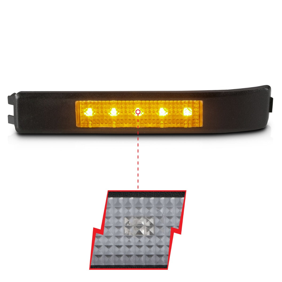 FORD F-150 09-14 LED AMBER MIRROR LIGHT CLEAR LENS (2PC)