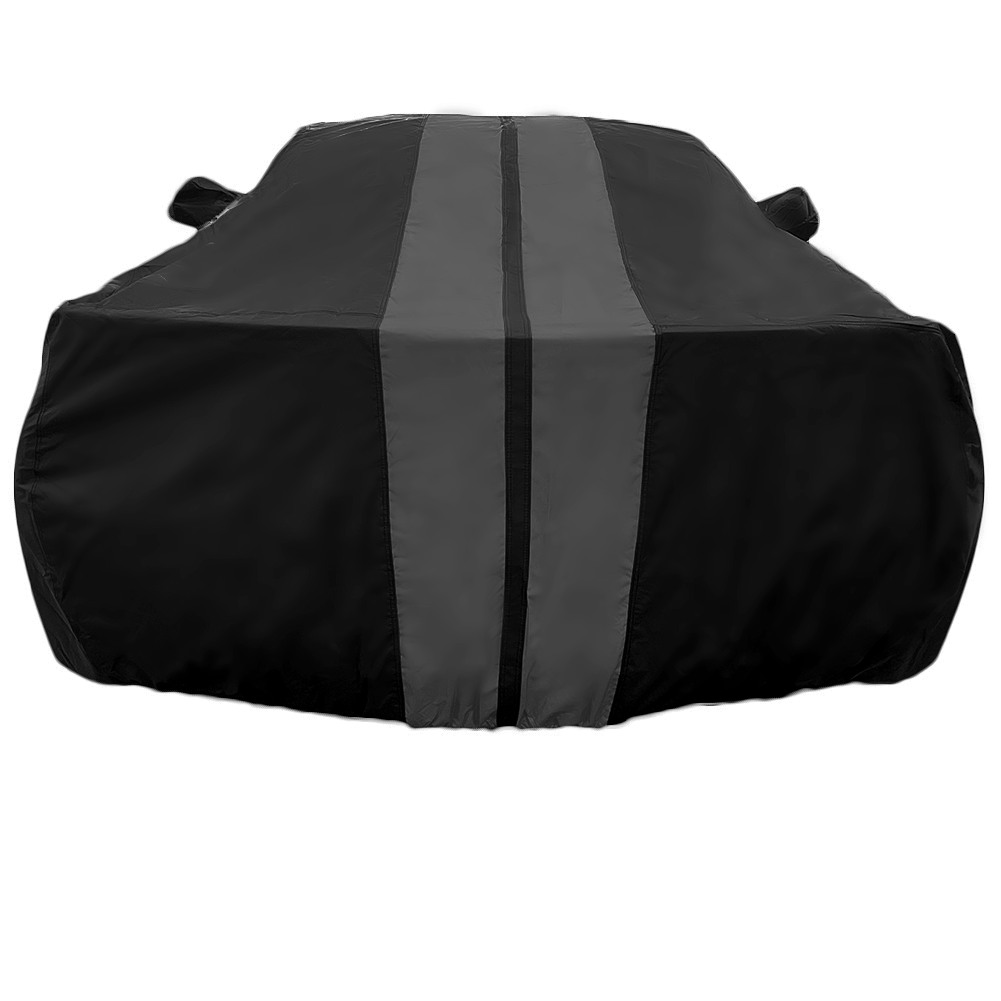 C7 Corvette Ultraguard Plus Car Cover - 300D Indoor/Outdoor Protection - Black with Gray Stripes-SR1 Performance