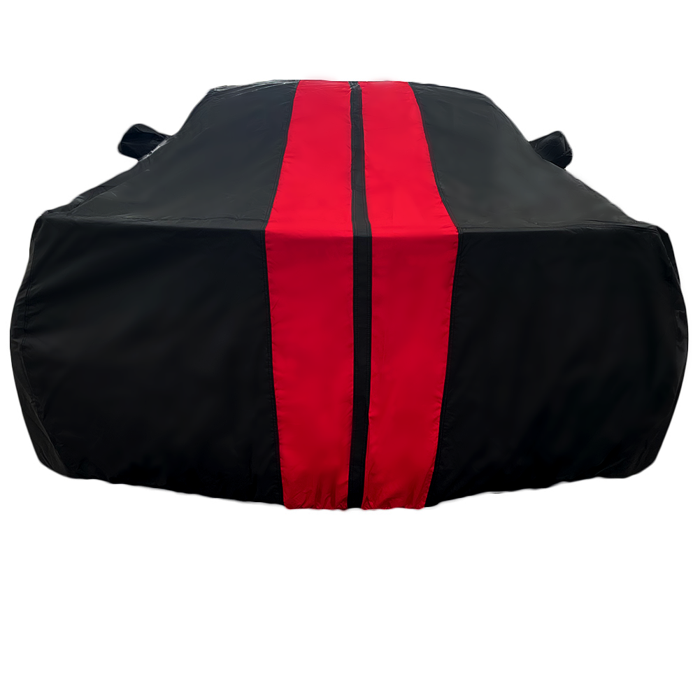 C7 Corvette Ultraguard Plus Car Cover - 300D Indoor/Outdoor Protection - Black with Red Stripes-SR1 Performance
