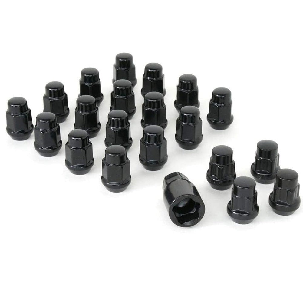 2013-2023 Dodge Durango Bulge Acorn Lug Nuts & Wheel Locks Kit - Black-SR1 Performance