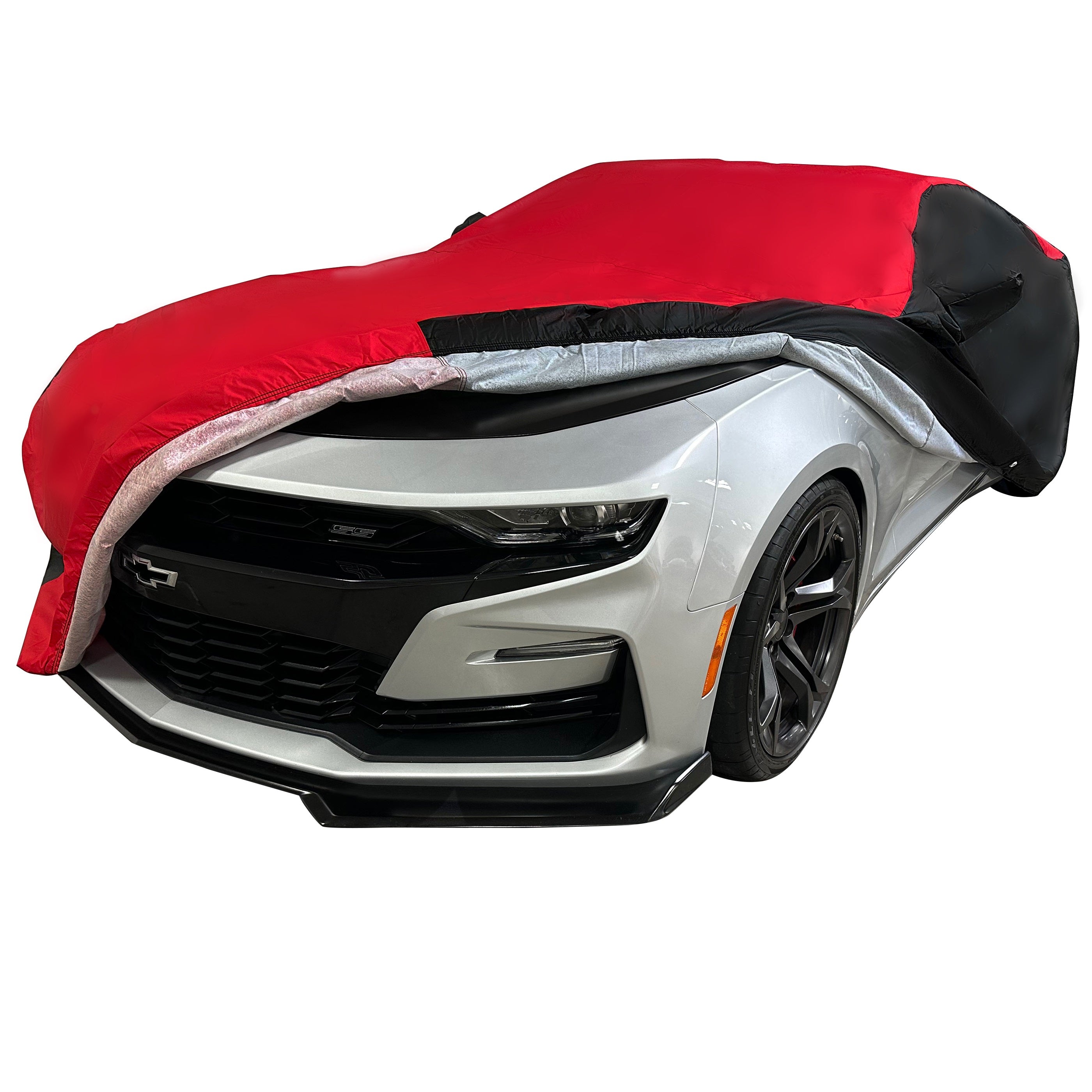 2010-2024 Camaro Ultraguard Plus Car Cover - 300D Indoor/Outdoor Protection - Red/Black-SR1 Performance