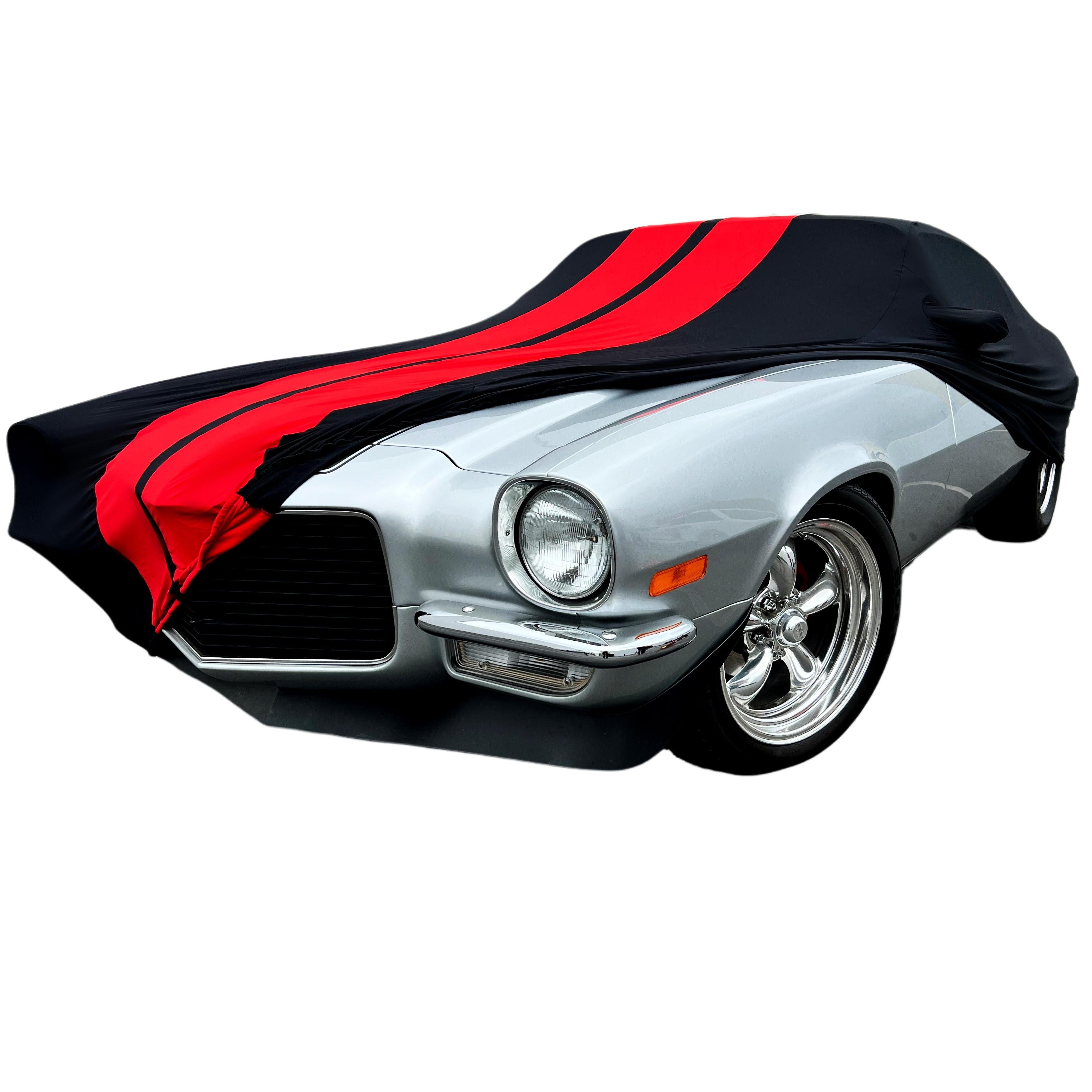 1967-1981 Camaro Ultraguard Stretch Satin Indoor Car Cover : Sport Series - Black with Red Stripes-SR1 Performance