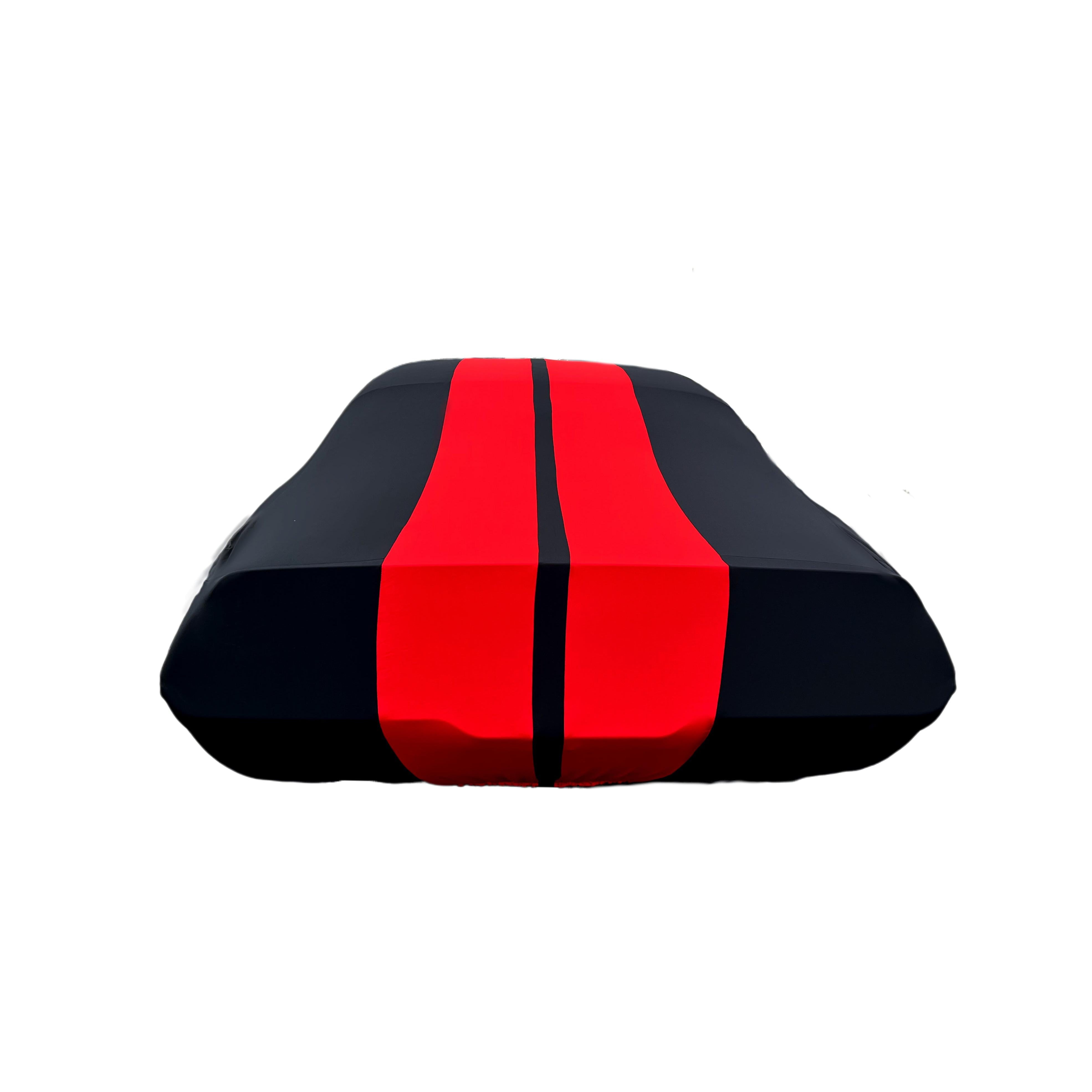 1967-1981 Camaro Ultraguard Stretch Satin Indoor Car Cover : Sport Series - Black with Red Stripes-SR1 Performance
