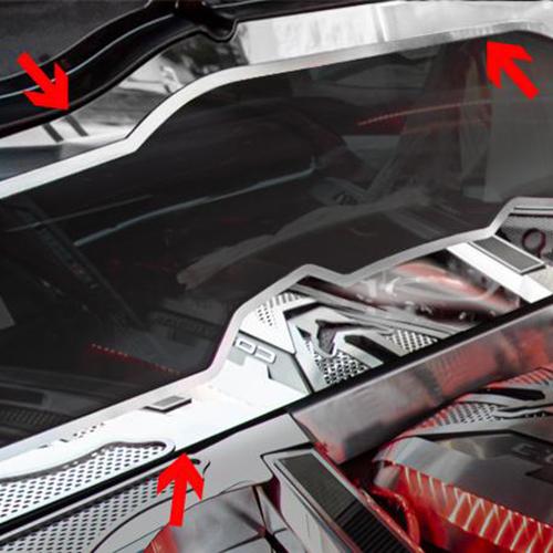 C8 Corvette Rear Window Frame Polished Stainless Steel w/Brushed Trim-SR1 Performance