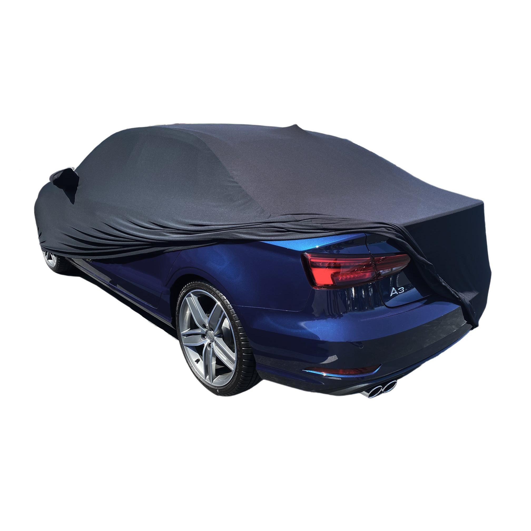 Audi A3, S3, A4, S4 Sedan Ultraguard Stretch Satin Indoor Car Cover - Black-SR1 Performance