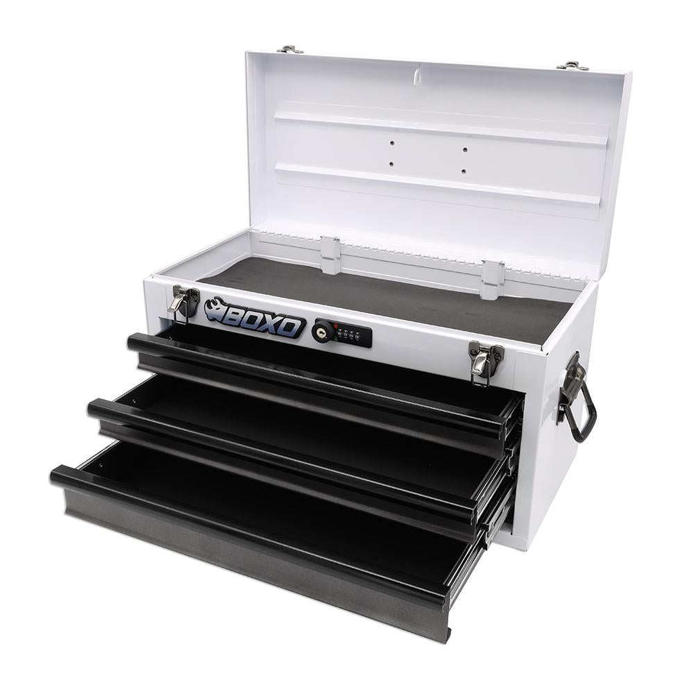 Boxo USA Hand Carry 3-Drawer Heavy Duty Toolbox with Lock-SR1 Performance
