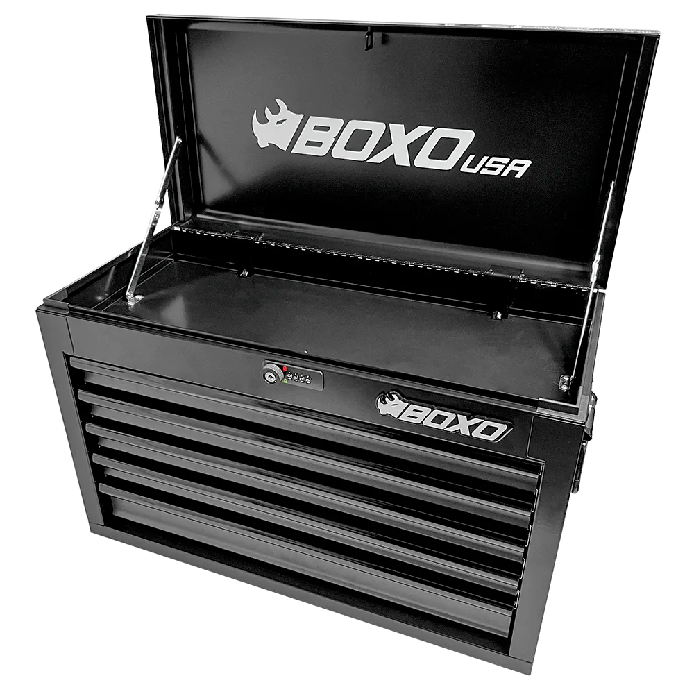Boxo USA Hand Carry Tool Box 5-Drawer 26" Heavy Duty Steel Toolbox with Lock System-SR1 Performance