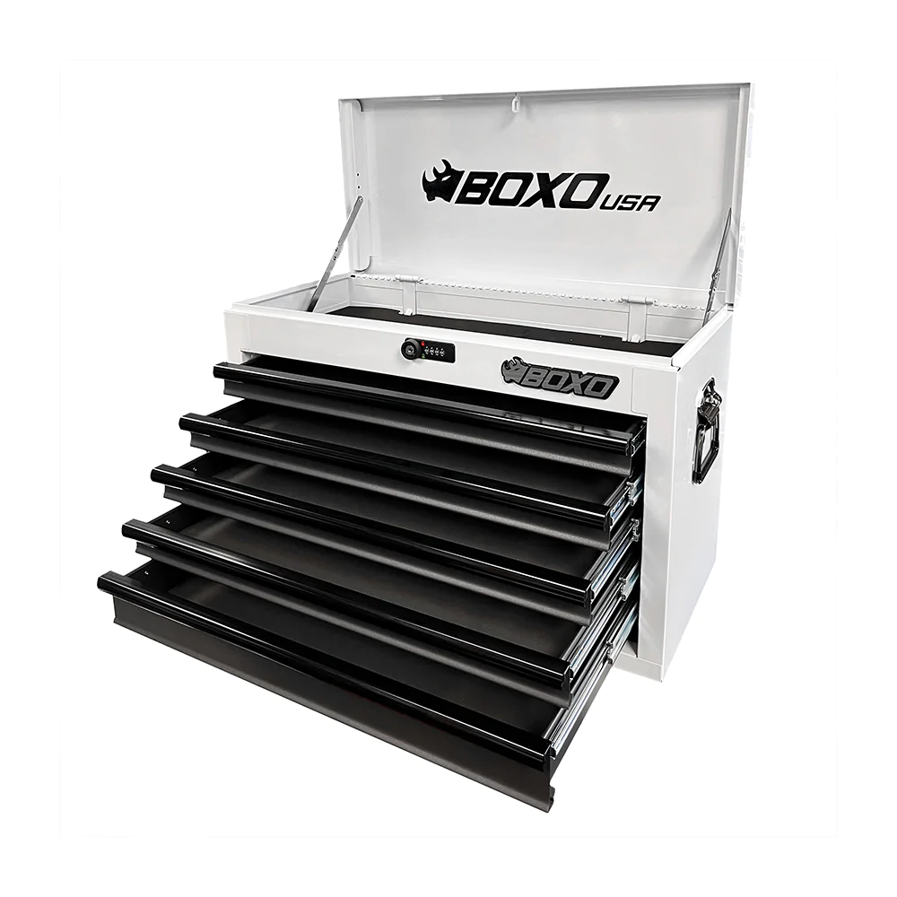 Boxo USA Hand Carry Tool Box 5-Drawer 26" Heavy Duty Steel Toolbox with Lock System-SR1 Performance