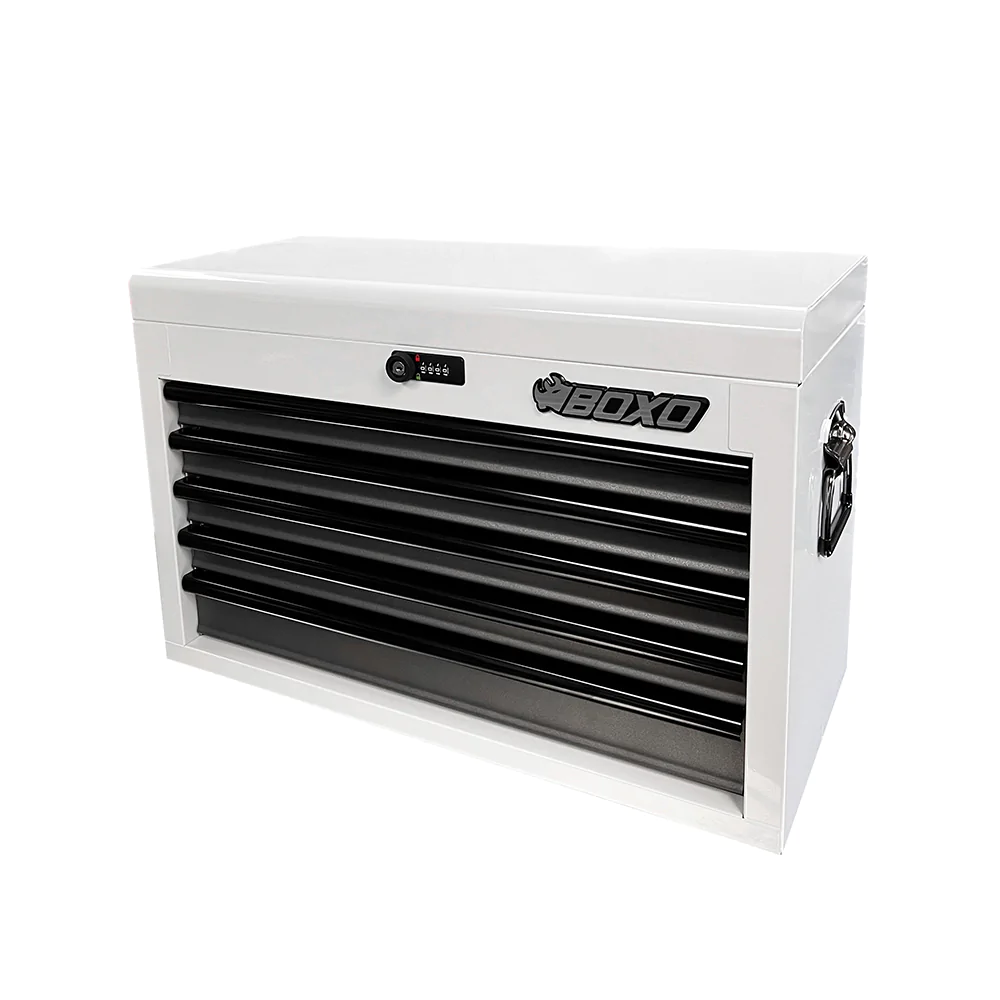 Boxo USA Hand Carry Tool Box 5-Drawer 26" Heavy Duty Steel Toolbox with Lock System-SR1 Performance