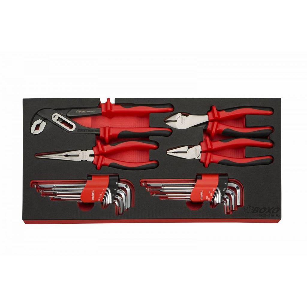 BOXO USA Heavy Duty 185pcs Metric & SAE Tool Set with 3 Drawers Carry Box-SR1 Performance