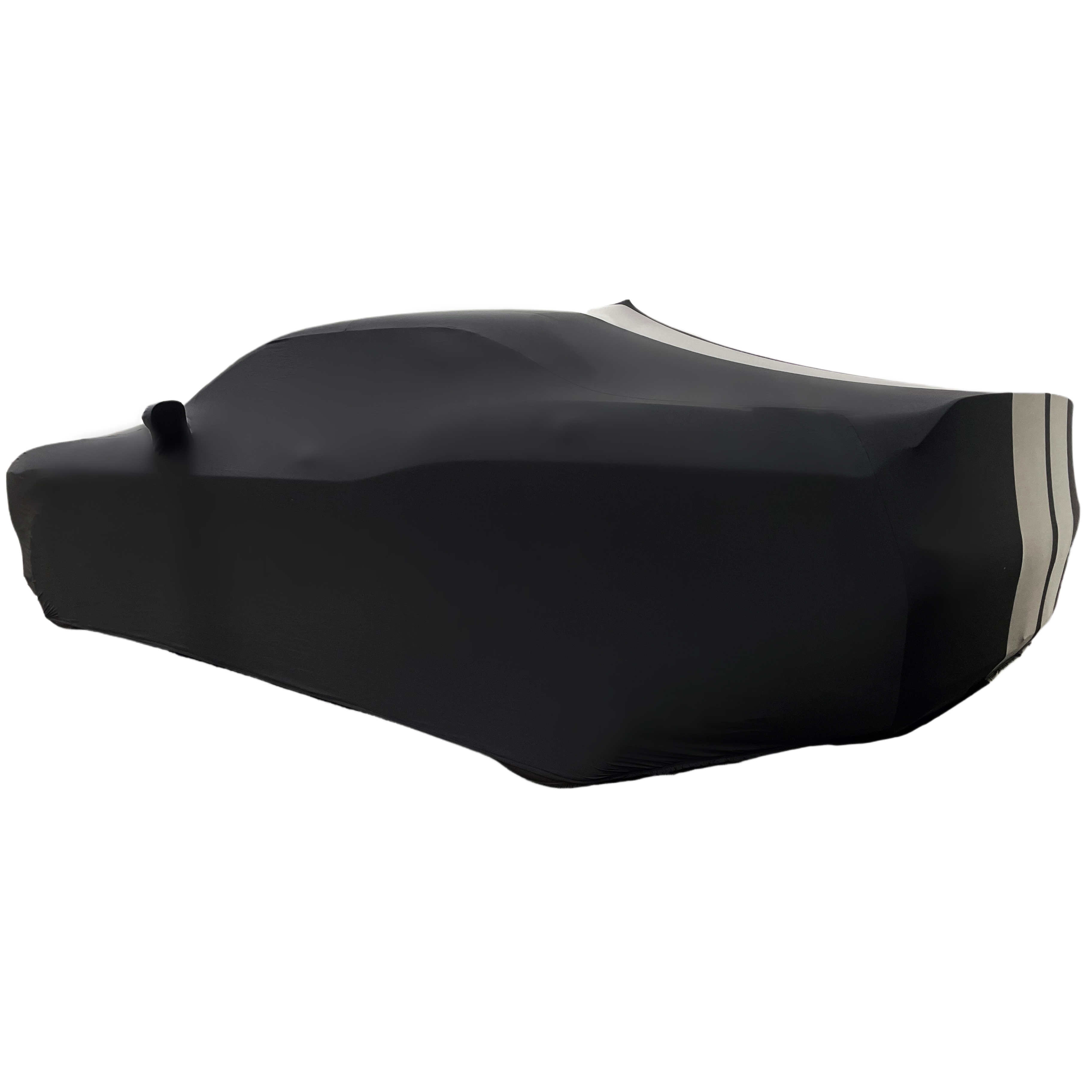 2008-2023 Dodge Challenger Ultraguard Stretch Satin Indoor Car Cover : Sport Series - Black with Gray Stripes-SR1 Performance