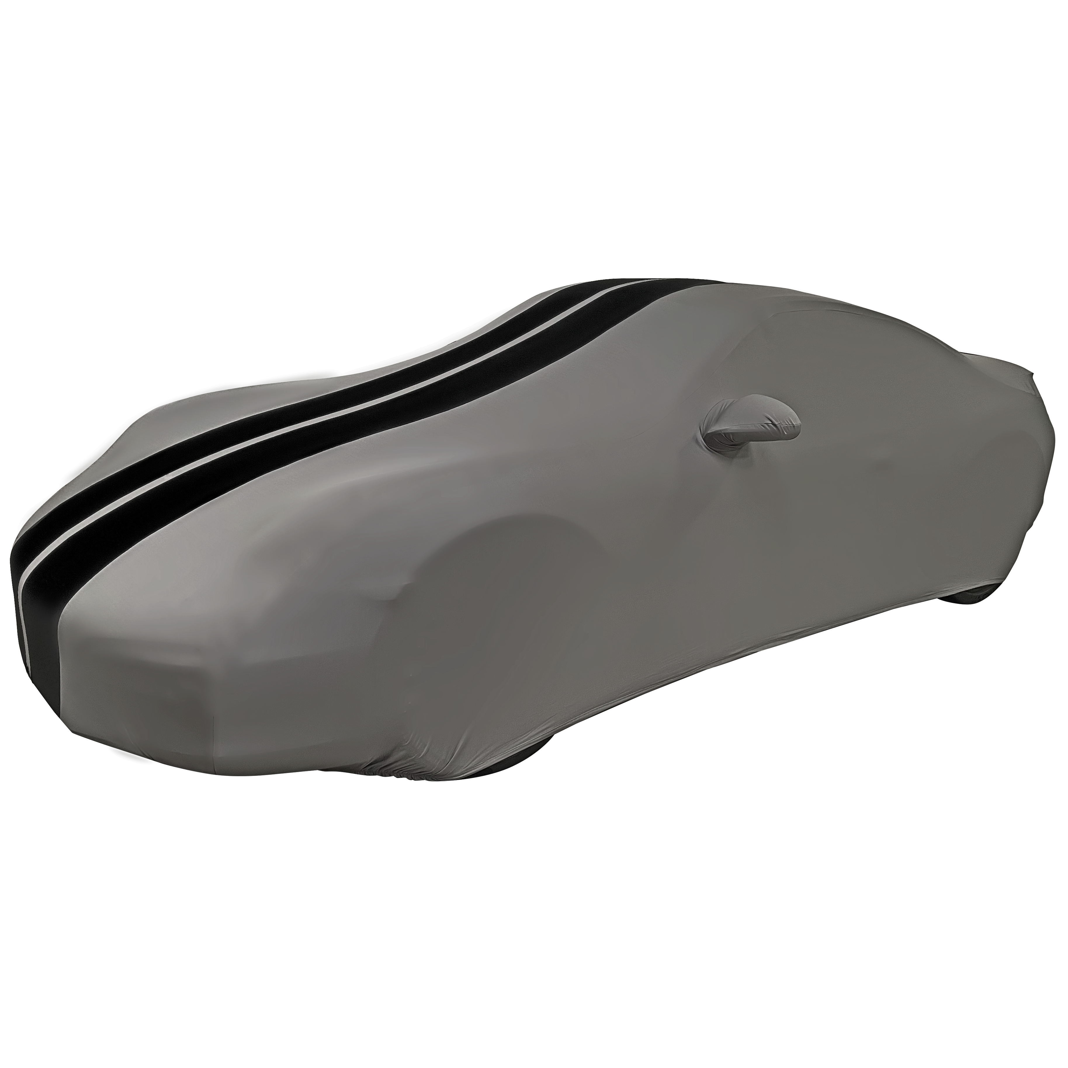 2012-2024 Porsche 911 Coupe/Carrera/Targa/Turbo GTS/Cayman/Boxster Ultraguard Stretch Satin Indoor Car Cover : Sport Series - Dark Gray with Black Stripes-SR1 Performance