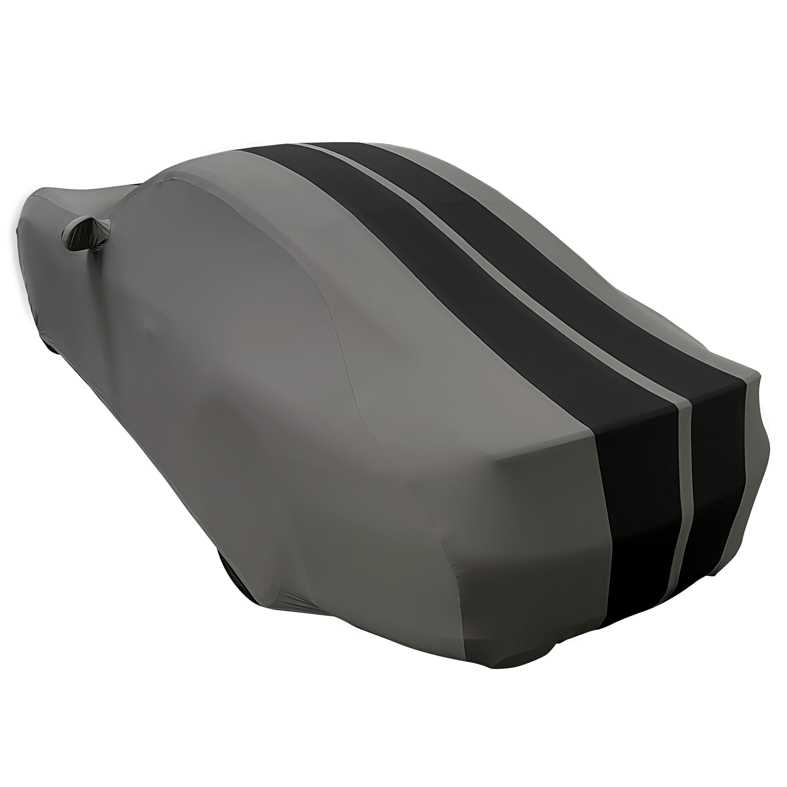 2012-2024 Porsche 911 Coupe/Carrera/Targa/Turbo GTS/Cayman/Boxster Ultraguard Stretch Satin Indoor Car Cover : Sport Series - Dark Gray with Black Stripes-SR1 Performance