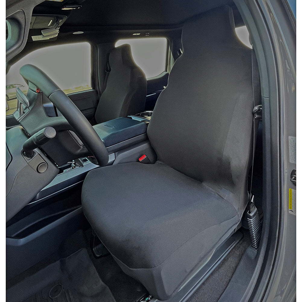 Ford Raptor, F150 & F250 Seat Covers - Stretch Satin - Black-SR1 Performance