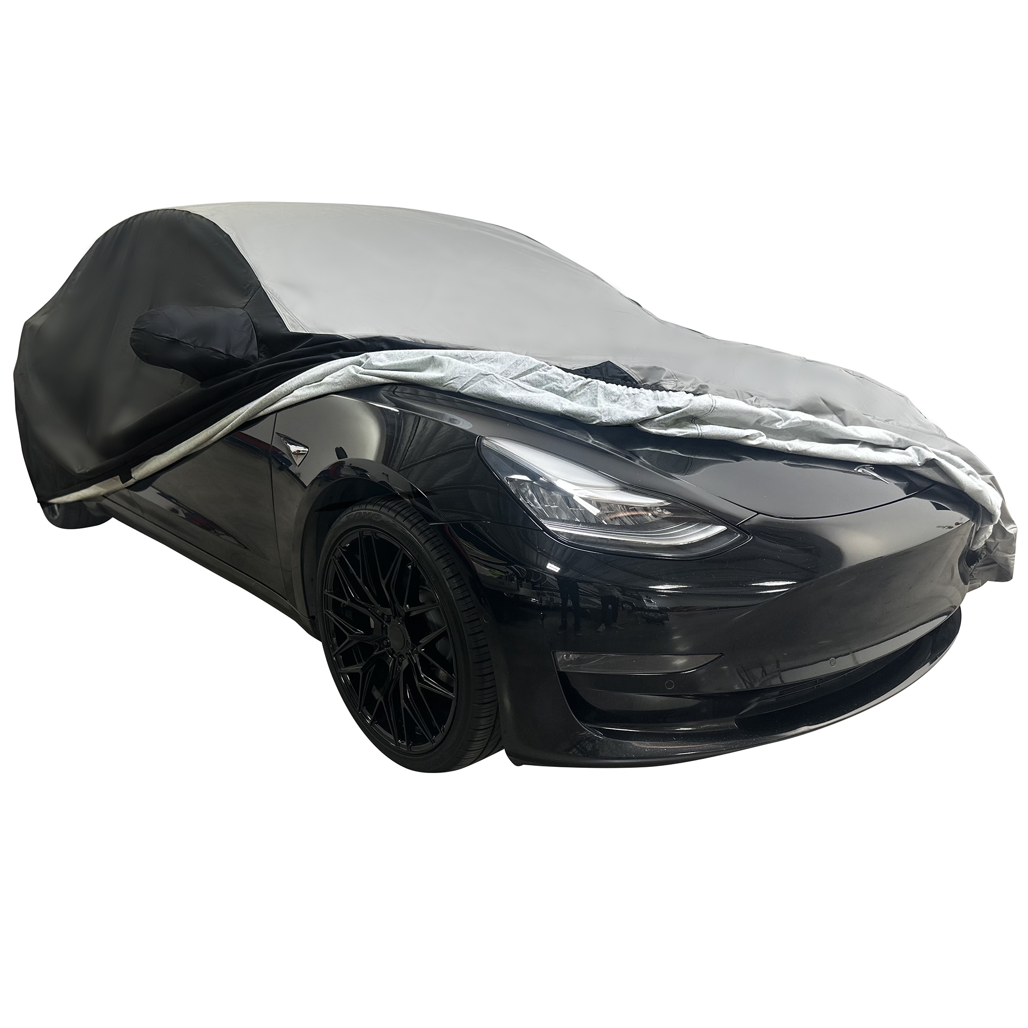 2017-2024 Tesla Model 3 Ultraguard Plus Car Cover - 300D Indoor/Outdoor Protection - Gray/Black-SR1 Performance