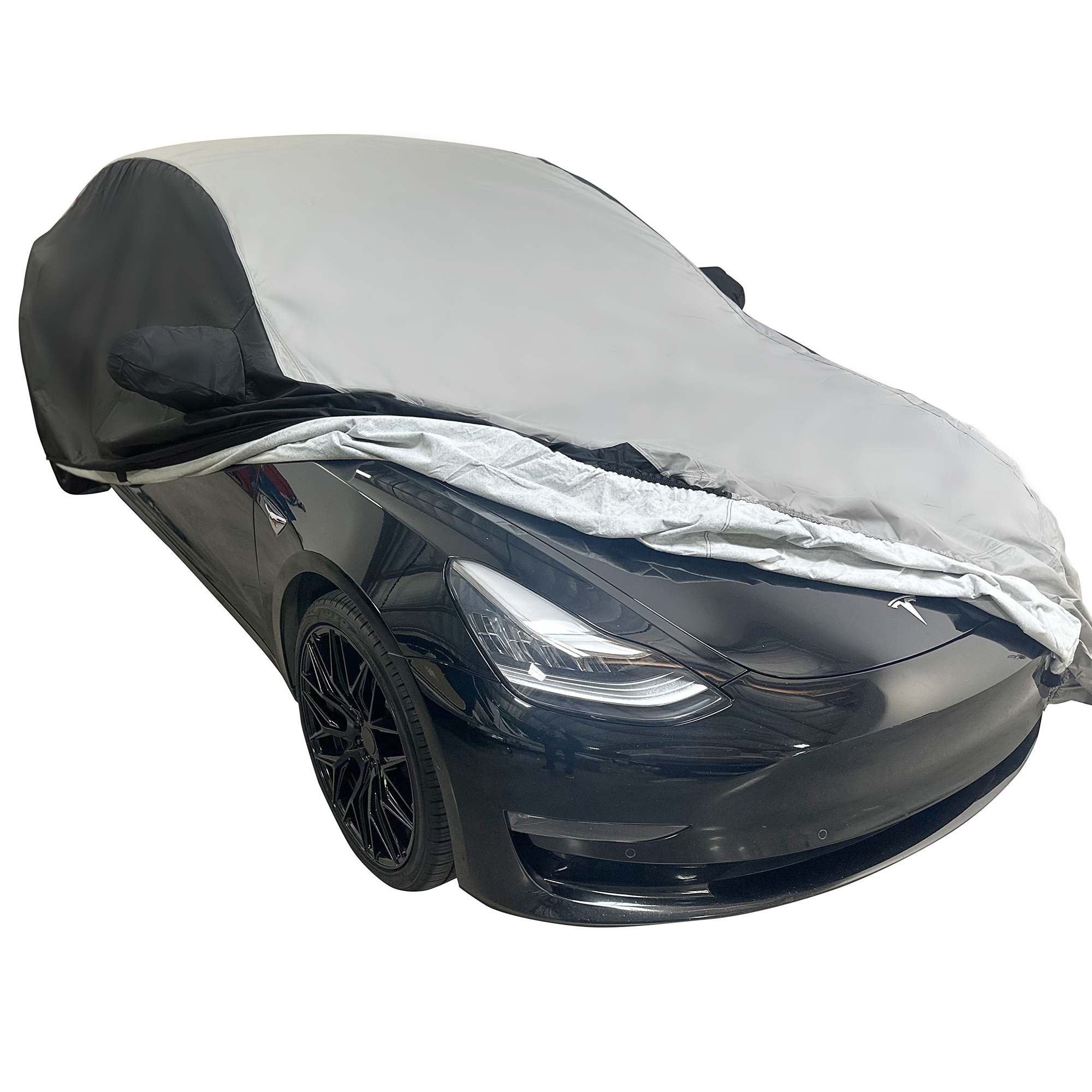 2017-2024 Tesla Model 3 Ultraguard Plus Car Cover - 300D Indoor/Outdoor Protection - Gray/Black-SR1 Performance