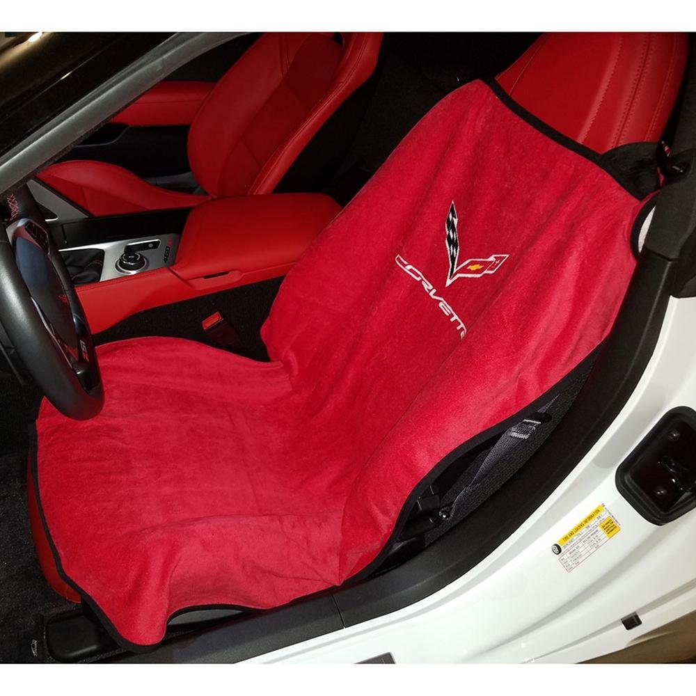 C7 Corvette Seat Armour Seat Cover/Seat Towels - Adrenalin Red-SR1 Performance