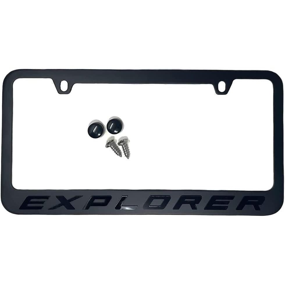 Ford Explorer License Plate Frame - Black on Black-SR1 Performance