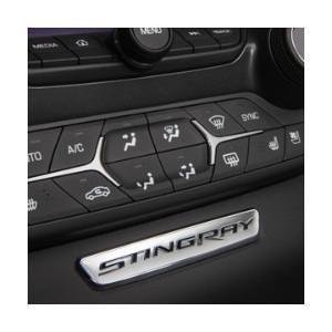 C7 Corvette Stingray Interior Dash Trim Badge - Stingray Script : Chrome-SR1 Performance