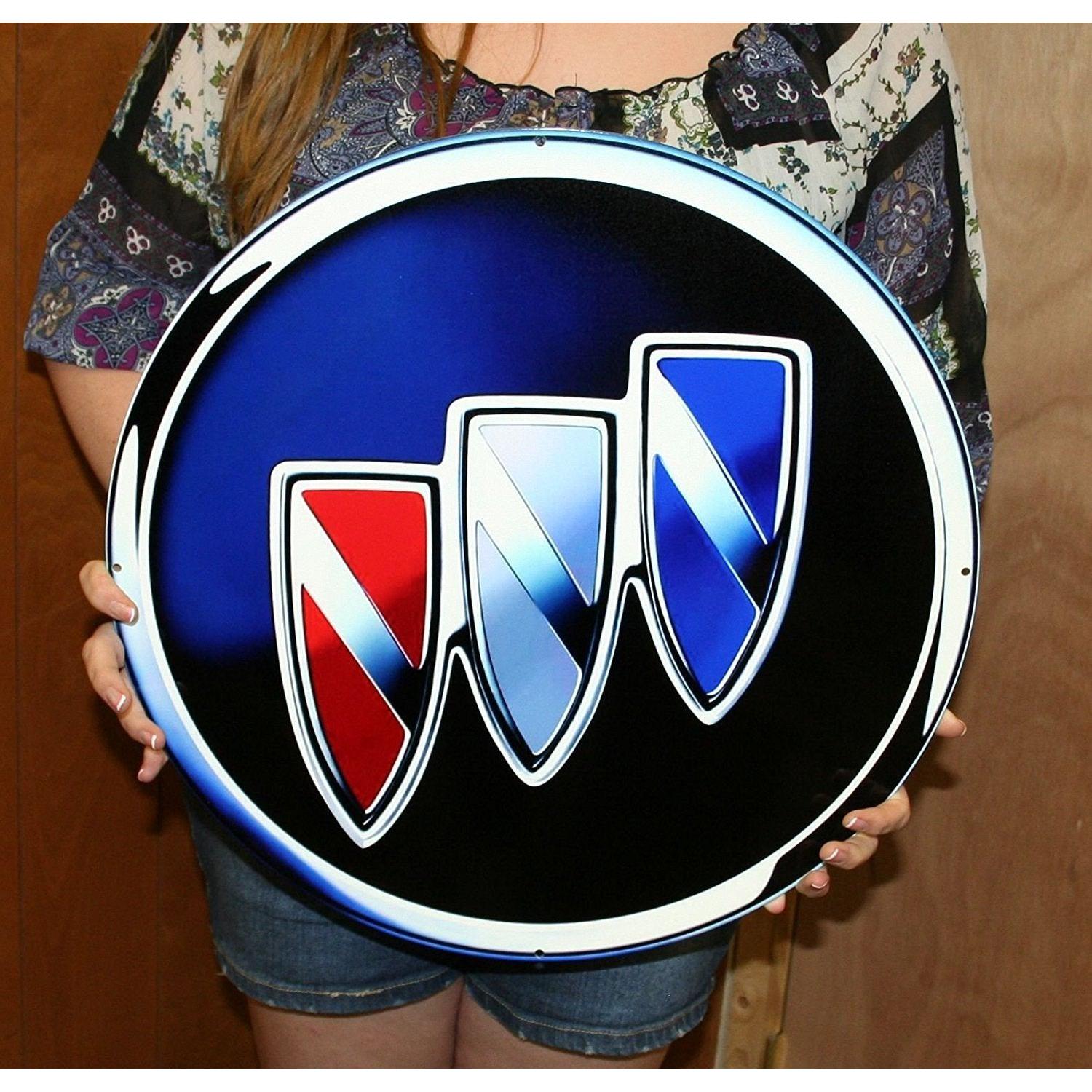Buick Full Color Tri-Shield Metal Sign - 19" x 19"-SR1 Performance