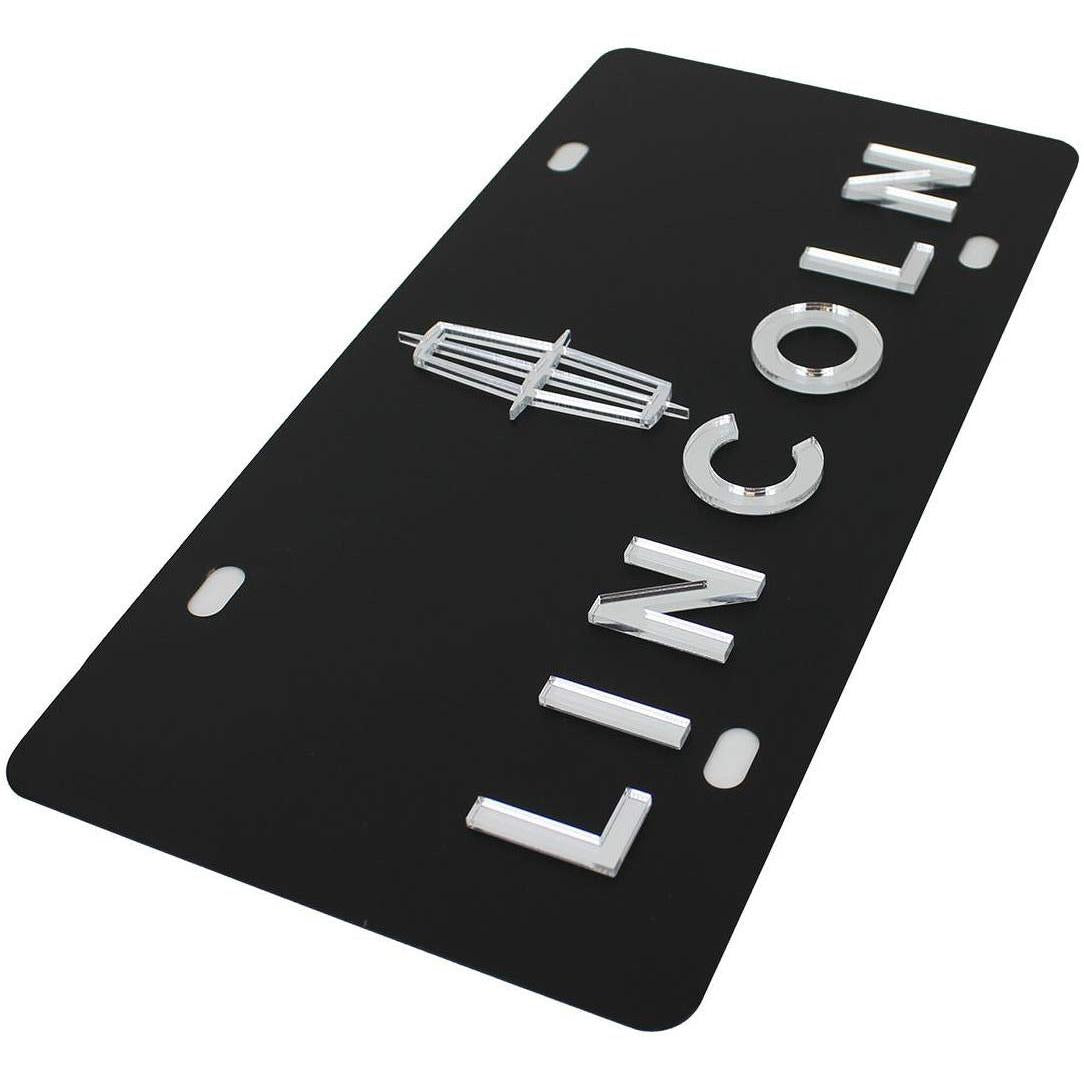 Lincoln License Plate - Carbon Steel Black with Silver-SR1 Performance