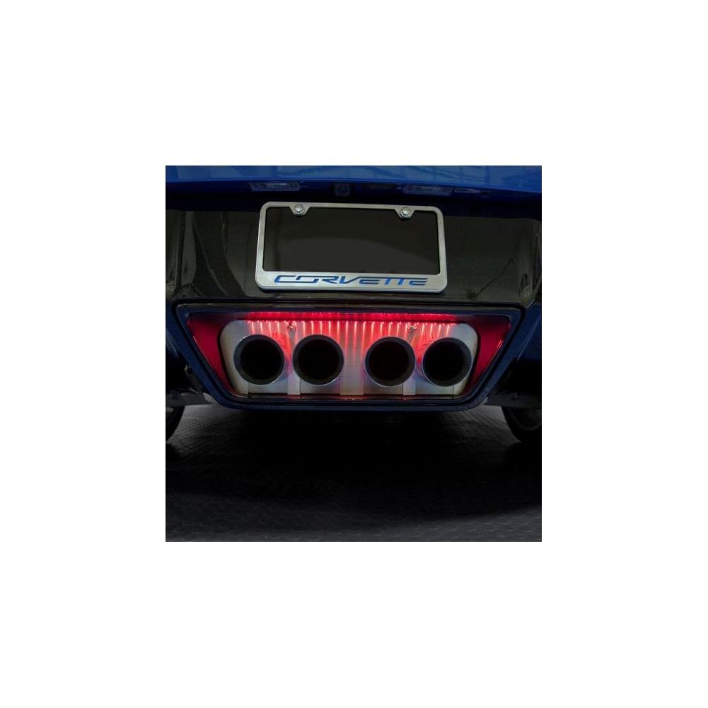 C7 Corvette Stingray Standard Exhaust Port Filler Panel- Polished Non Illuminated-SR1 Performance