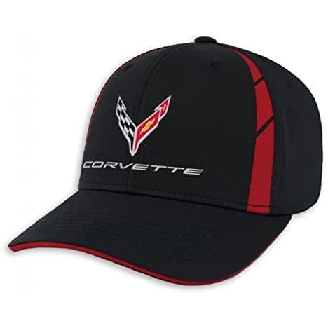 SR1 Performance C8 Corvette Sideline Cap - Next Generation Hat - Black/Red-SR1 Performance