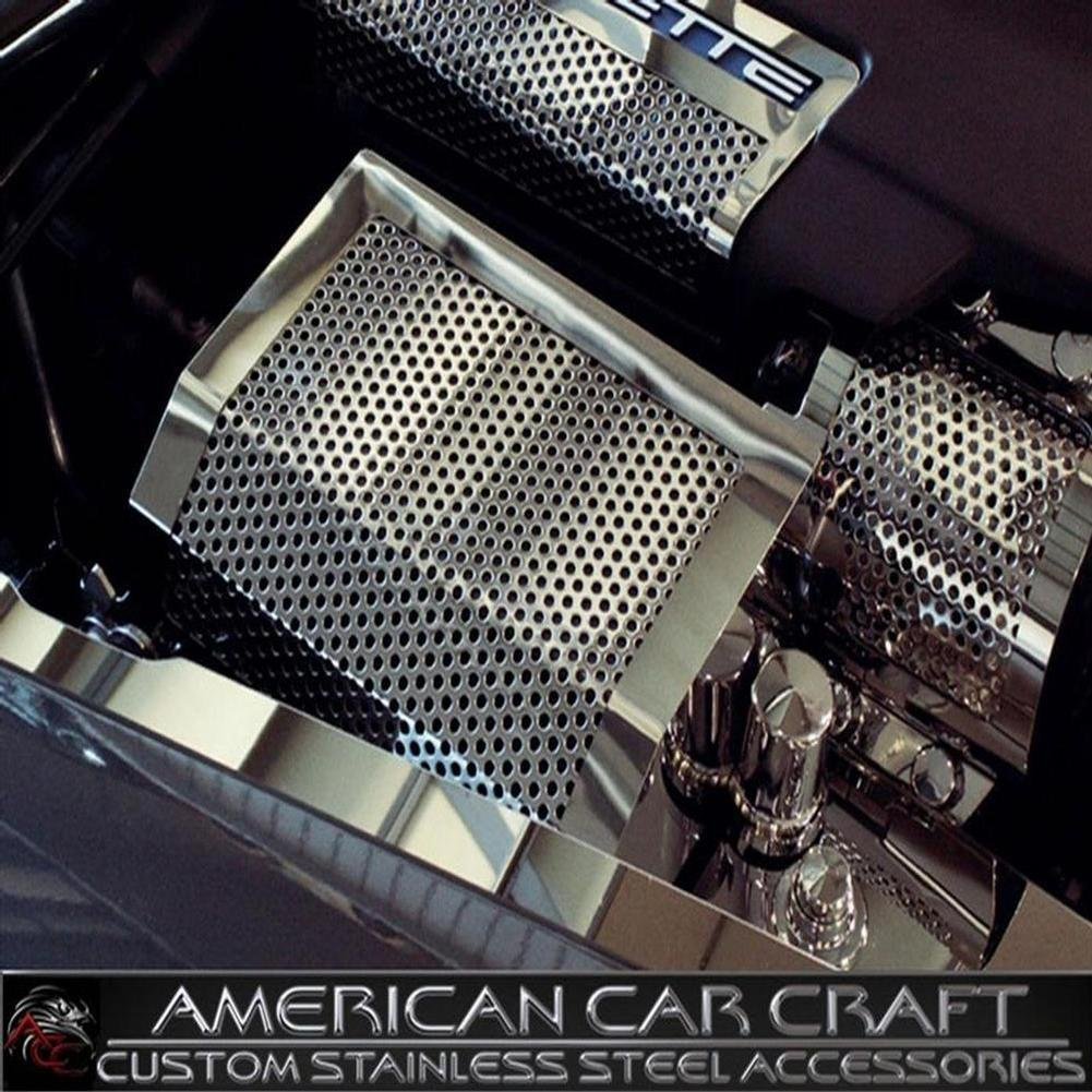 Corvette Fuse Box Cover - Perforated Stainless Steel : 2005-2013 C6,Z06,ZR1, Grand Sport-SR1 Performance