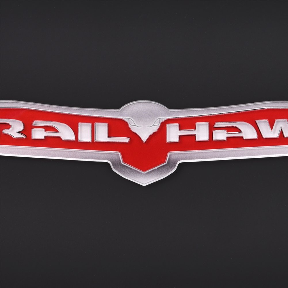 Trailhawk Carbon Steel License Plate - Black with Red Logo-SR1 Performance