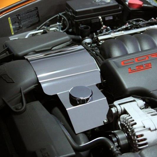 Corvette Throttle Body Cover - Polished Stainless Steel : 2008-2013 C6 & Grand Sport-SR1 Performance