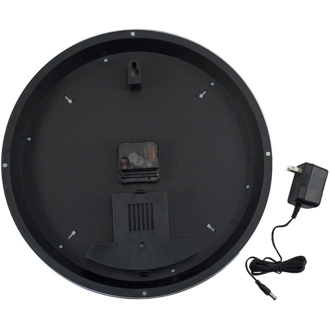 C8 Corvette Clock - 15" Neon Wall Clock with C8 Crossed Flags Logo-SR1 Performance