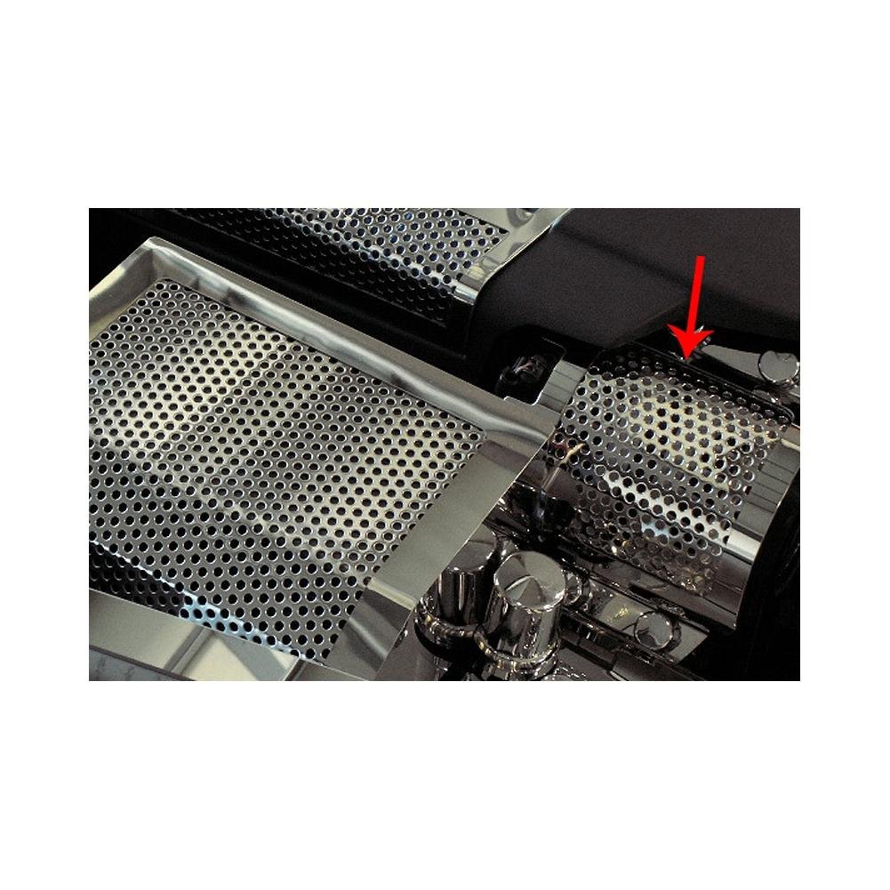 Corvette Alternator Cover - Perforated Stainless Steel : 2009-2013 ZR1-SR1 Performance
