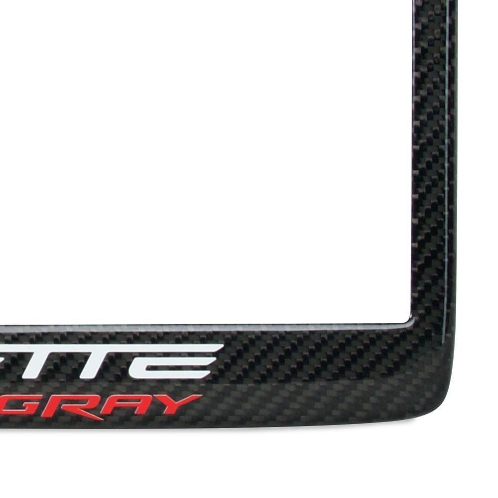 C7 Corvette Carbon Fiber License Plate Frame - Corvette Stingray Script-SR1 Performance