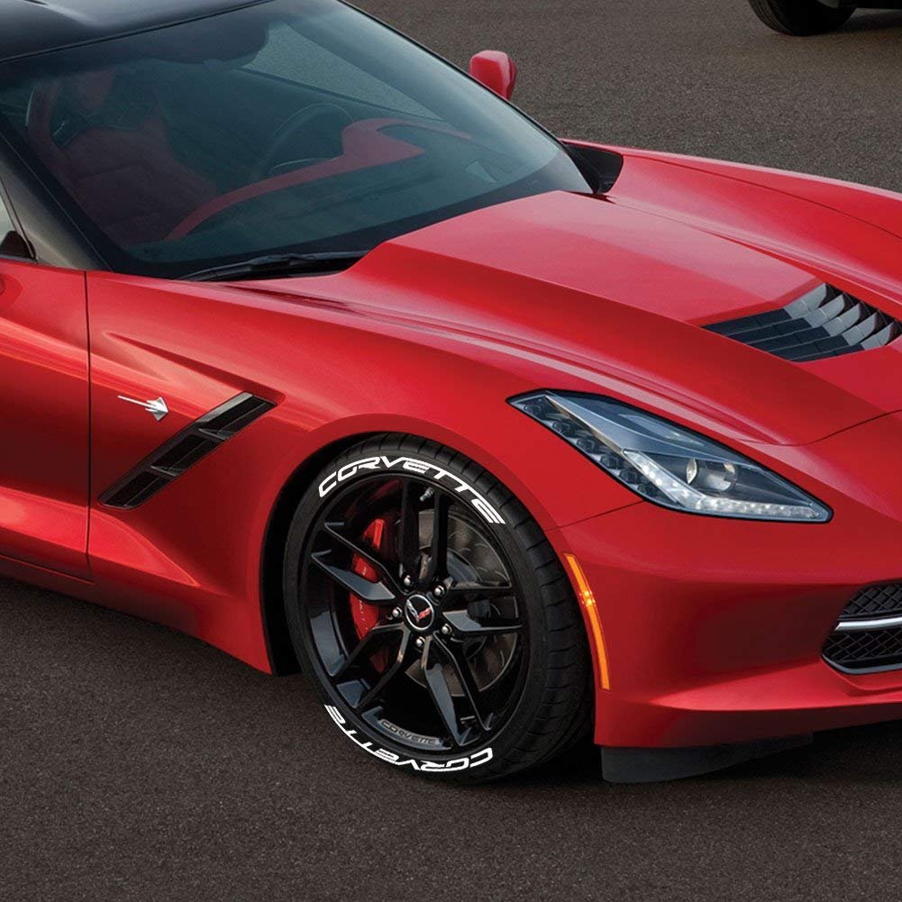 West Coast Corvette C7 Corvette Tire Stickers - Permanent 1" (Z06)-SR1 Performance