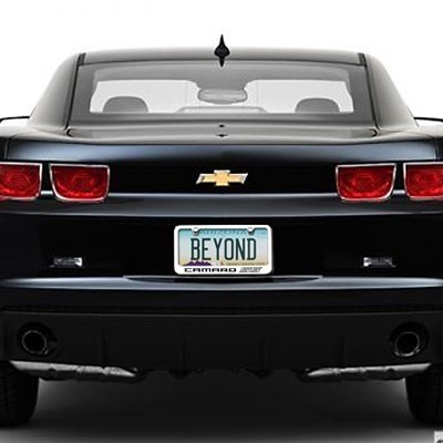 Camaro SS License Plate Frame - Chrome with Black-SR1 Performance