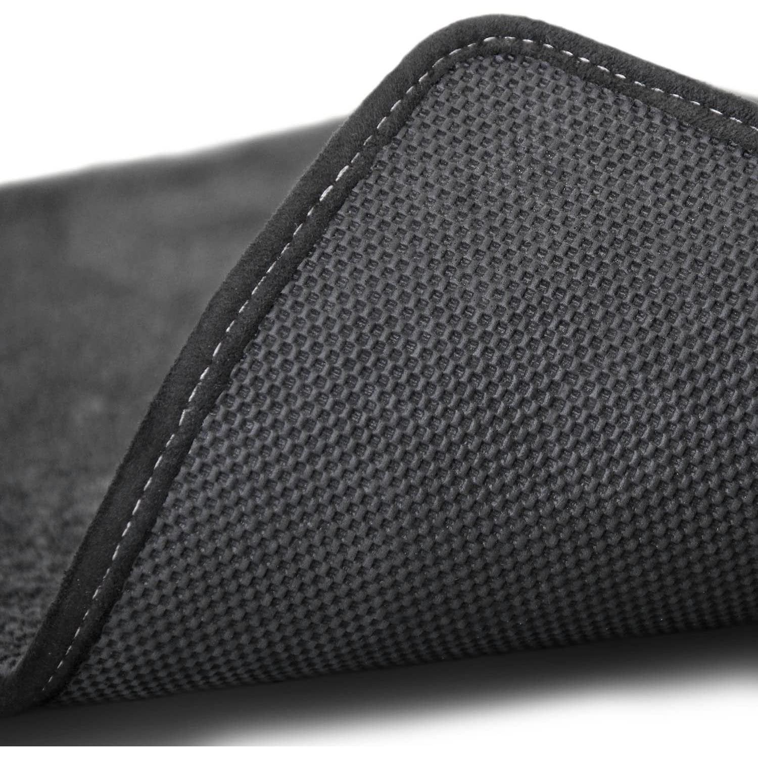 2016-2024 Camaro Lloyd Floor Mats Velourtex - Ebony with 6th Gen Camaro & Red SS-SR1 Performance