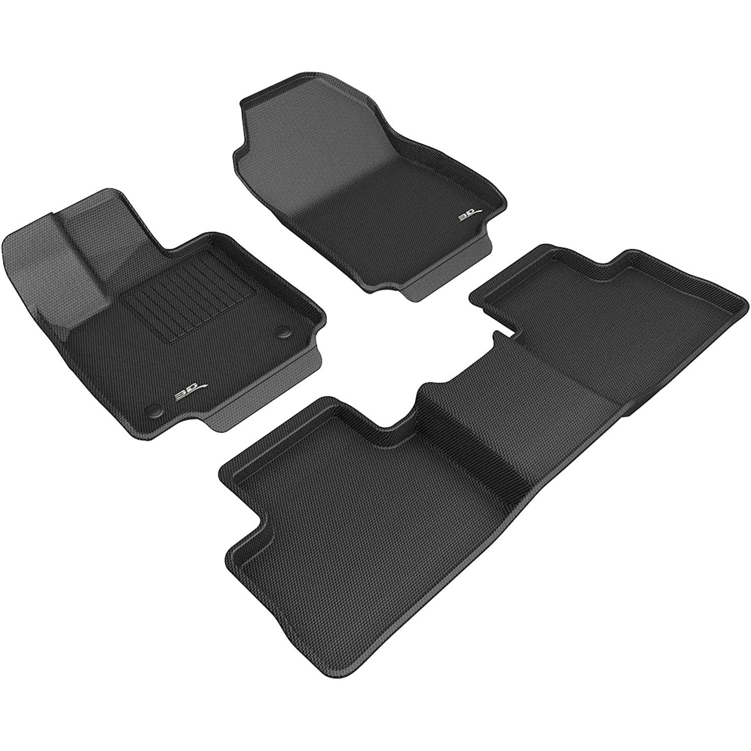 2019-2021 Toyota RAV4 Gas 3D MAXpider Custom Fit KAGU Floor Mats - Black-SR1 Performance