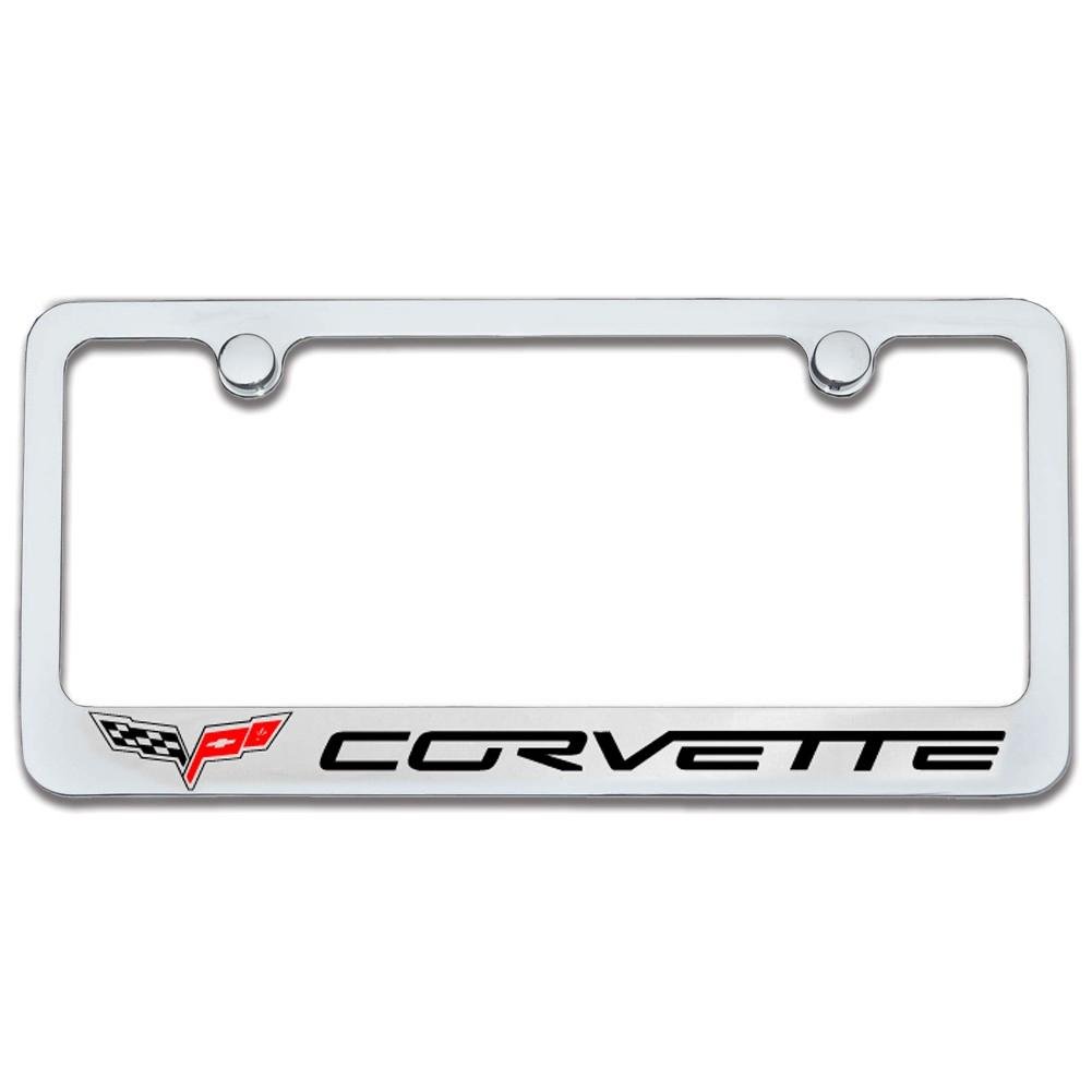 C6 Corvette License Plate Frame - Chrome-SR1 Performance