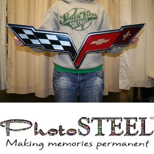 Corvette C6 Metal Wall Sign - 18" x 7"-SR1 Performance