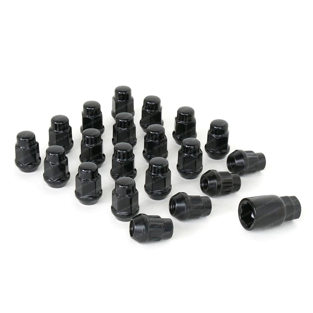 Black Acorn Lug Nuts & Wheel Locks Kit-SR1 Performance