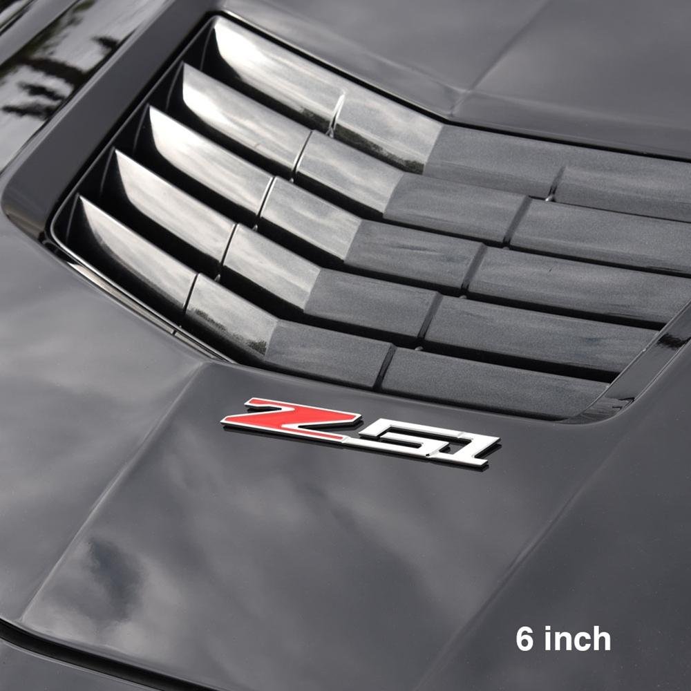C6, C7 Corvette Z51 Billet Aluminum Chrome Plated Badge/Emblem-SR1 Performance