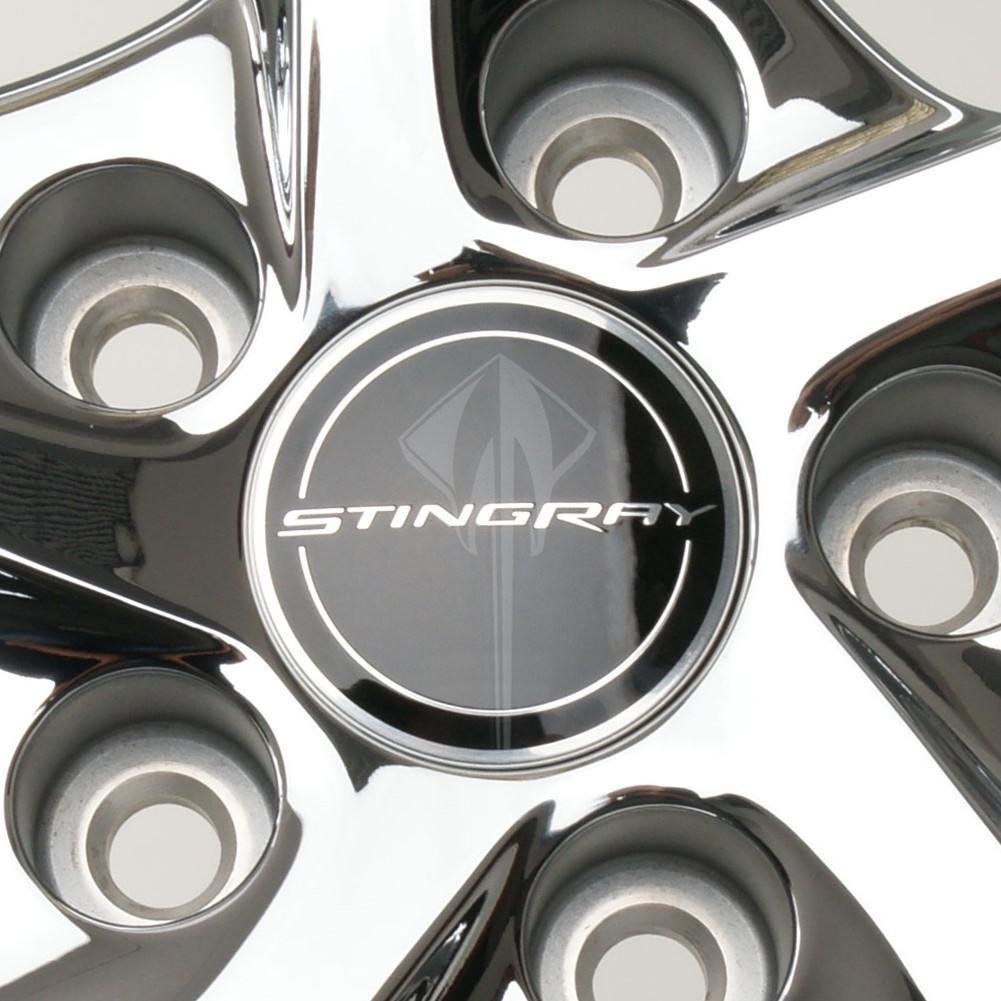 C7 Corvette Stingray Center Cap 2014 Black (Each)-SR1 Performance